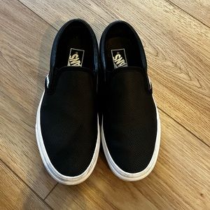 Vans women’s leather slip on shoes